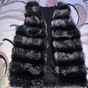 Faux fur vest